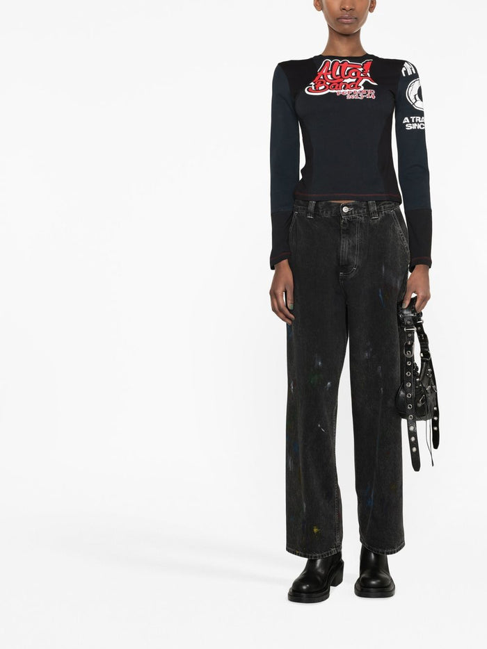 Maison Margiela Jeans Black Lining: Polyester