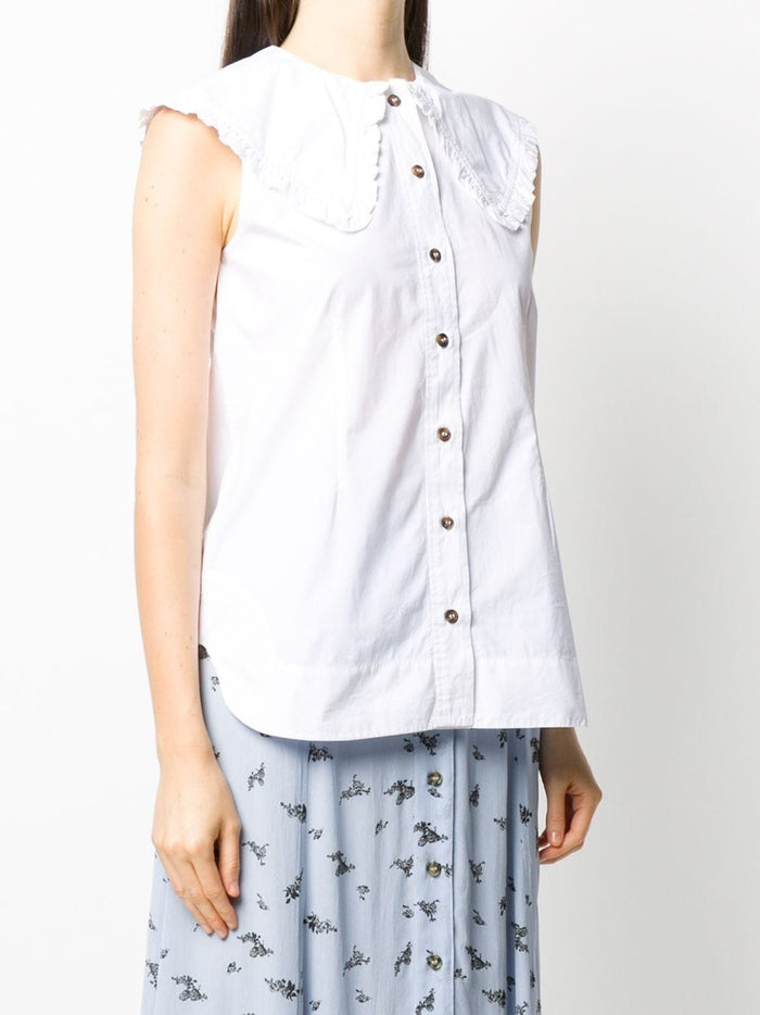 Ganni Shirts White Organic Cotton