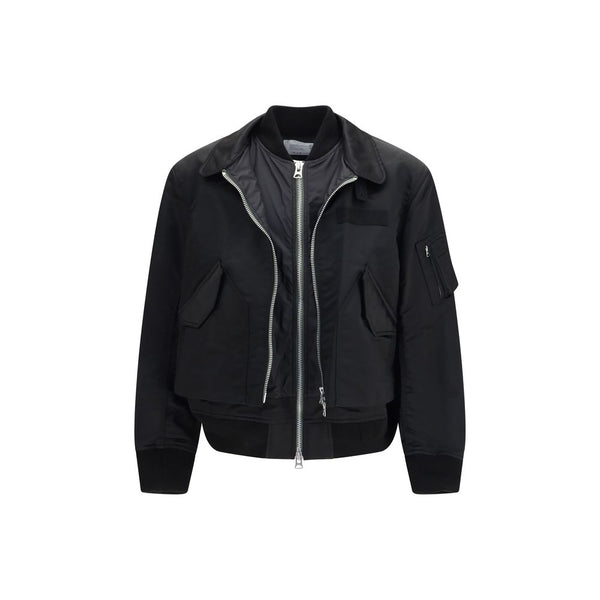 Sacai 55% Cotton jacket in black
