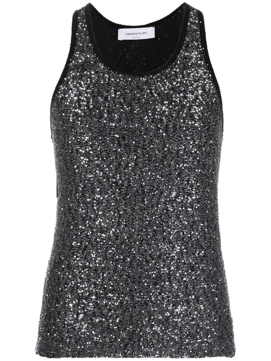 Fabiana Filippi Sequin tank top