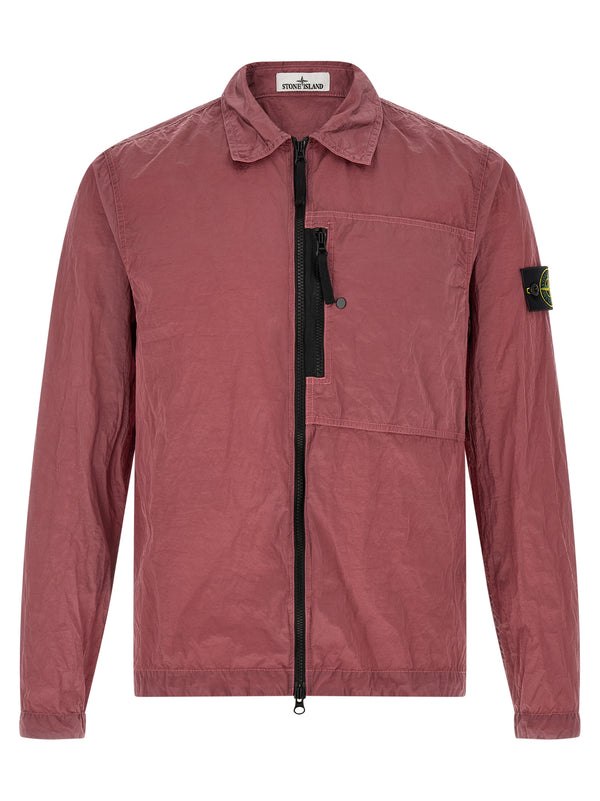 Stone Island 100% polyamide (ECONYL® regenerated nylon) overshirt in pink
