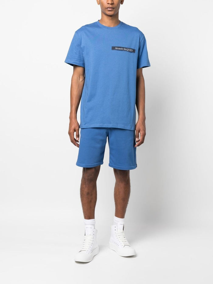 Alexander McQueen Shorts Blue Outer: Cotton