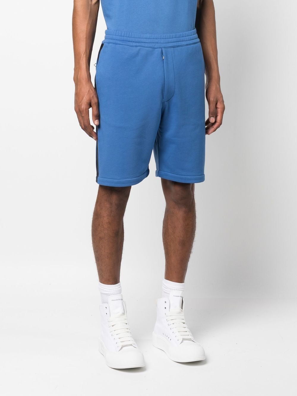 Alexander McQueen Shorts Blue Outer: Cotton