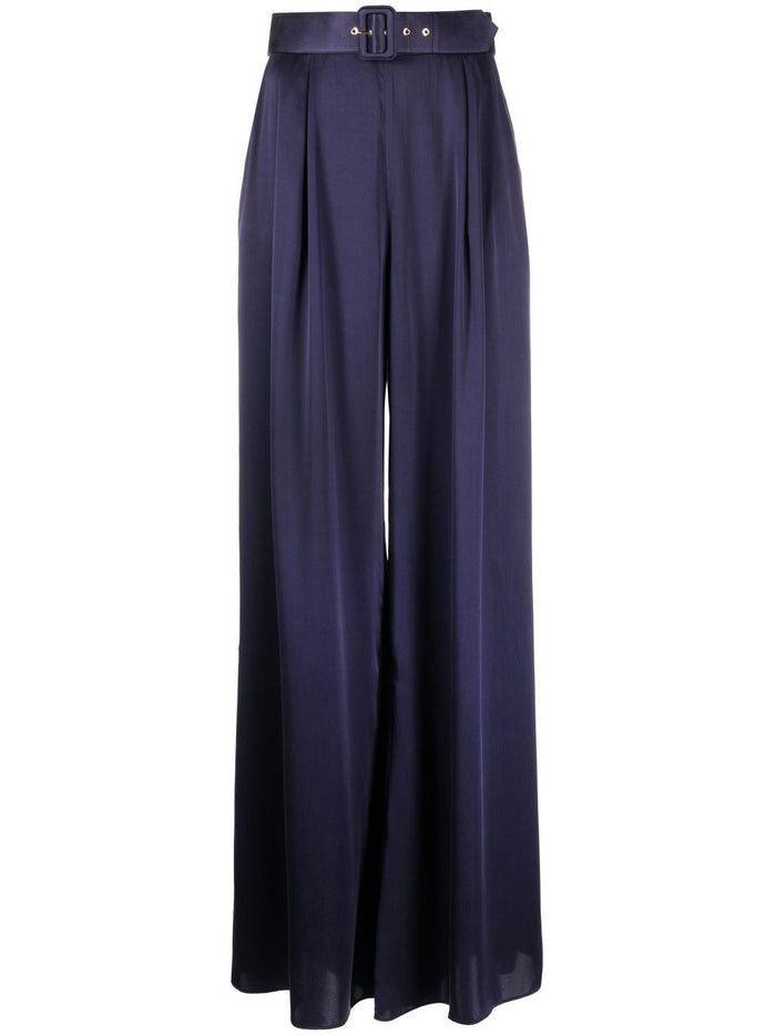 Zimmermann Trousers Blue Silk