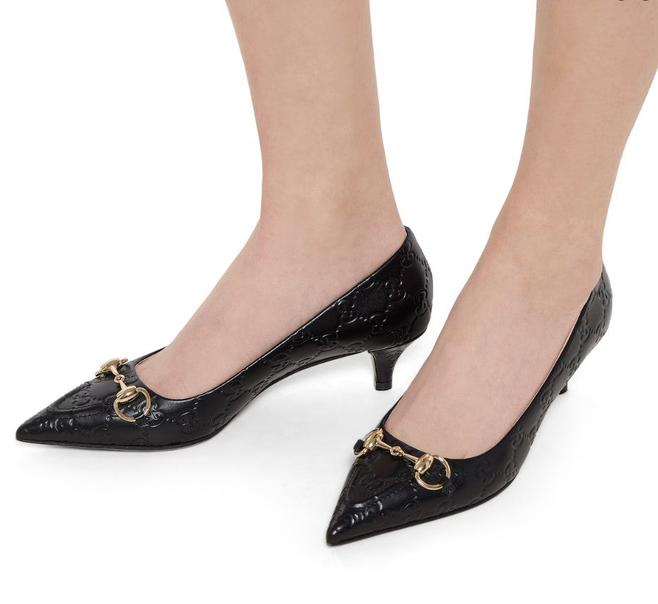 Gucci Flat shoes Black Lea+fab Rub Sole