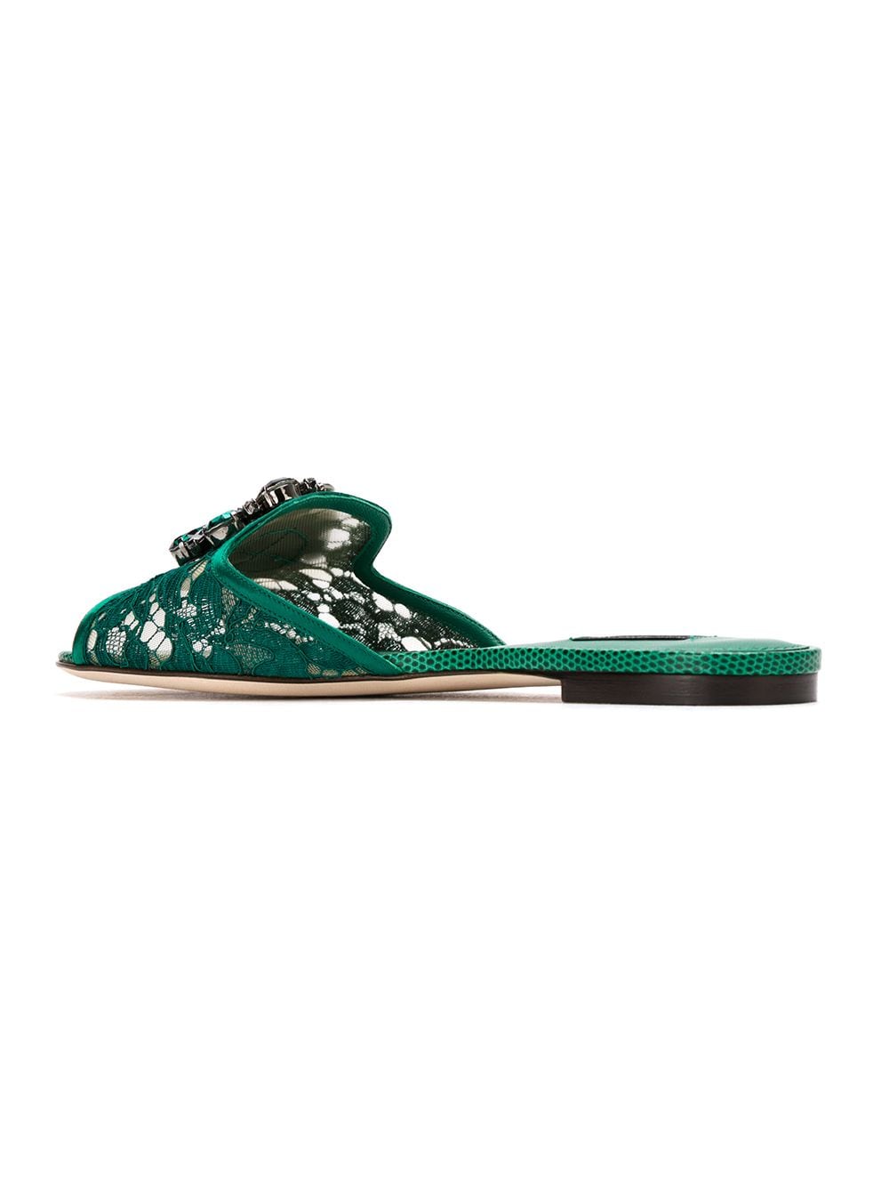 Dolce & Gabbana Sandals Green Lining: Calf Leather