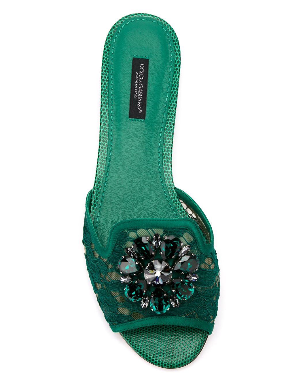 Dolce & Gabbana Sandals Green Lining: Calf Leather