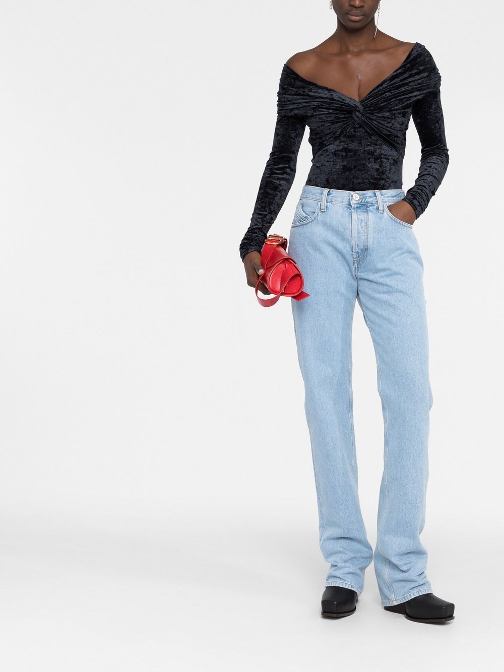 The Attico Jeans Blue Lining: Polyester