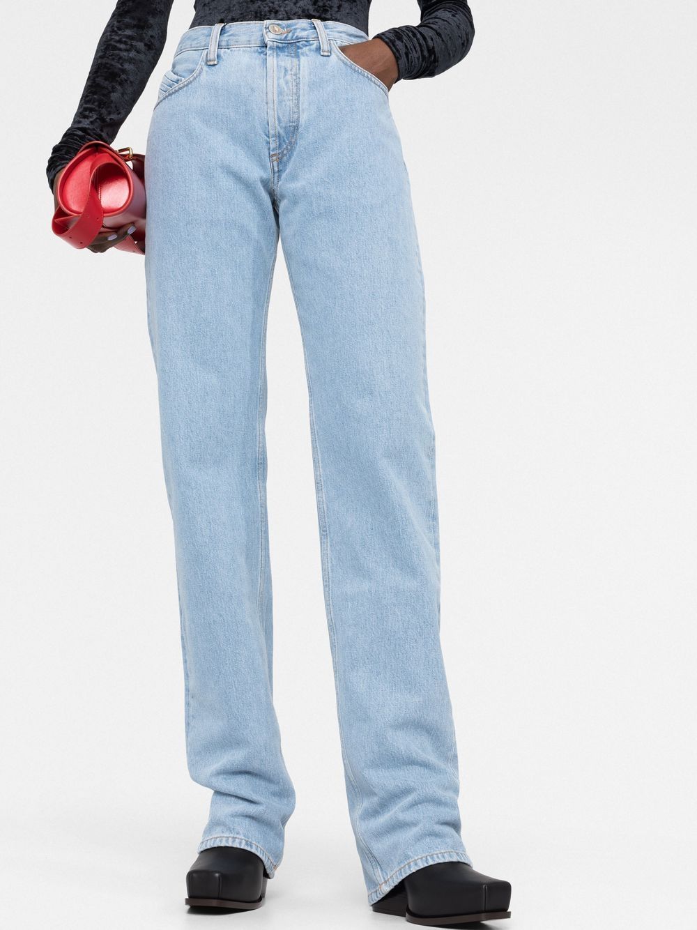 The Attico Jeans Blue Lining: Polyester