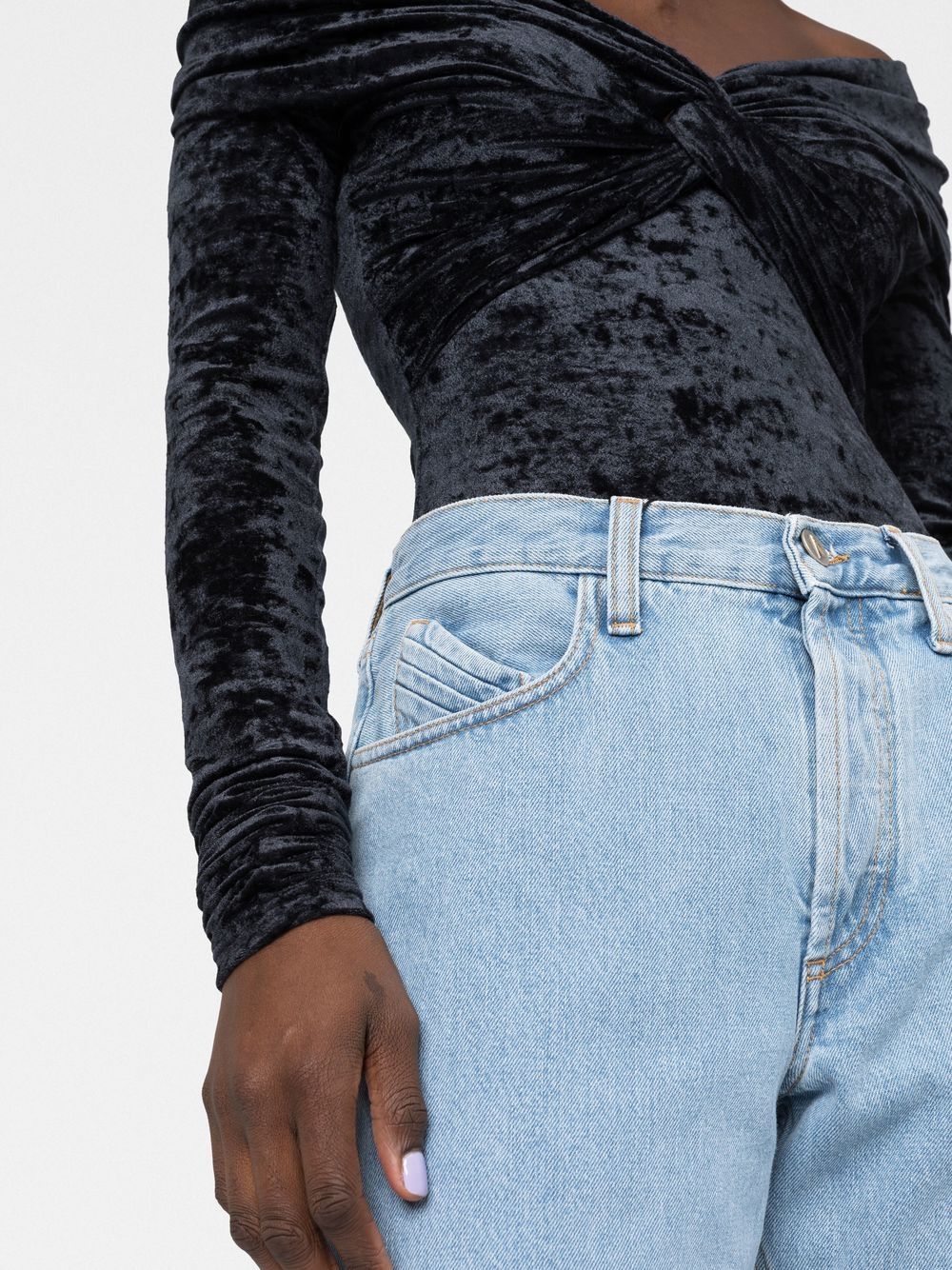 The Attico Jeans Blue Lining: Polyester