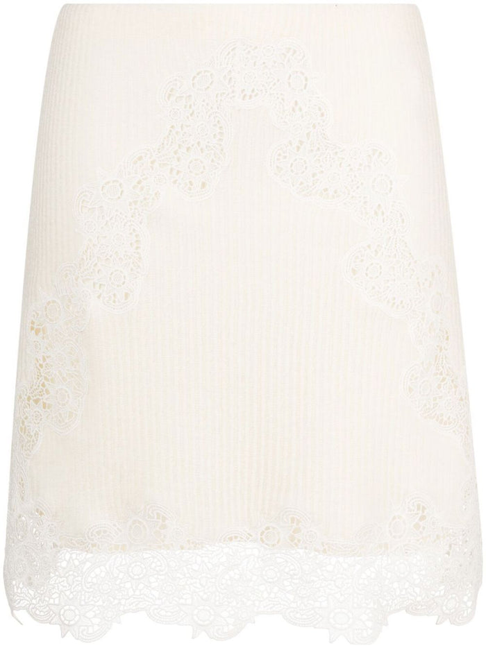 Chloè Skirts White Outer: Virgin Wool