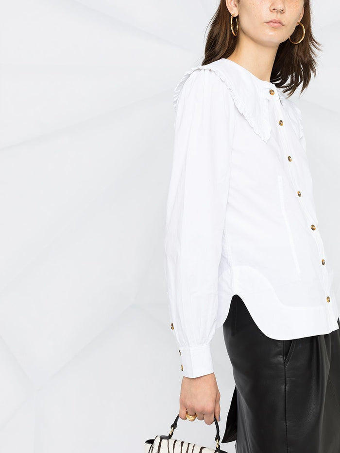 Ganni Shirts White Organic Cotton