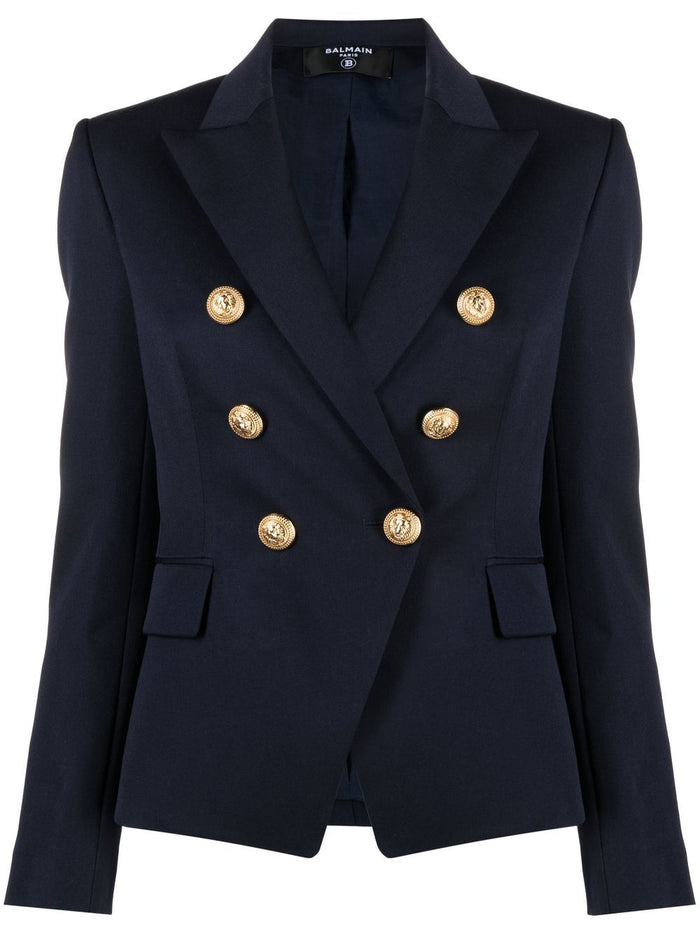 Balmain Jackets Blue Outer: Wool Lining: Viscose
