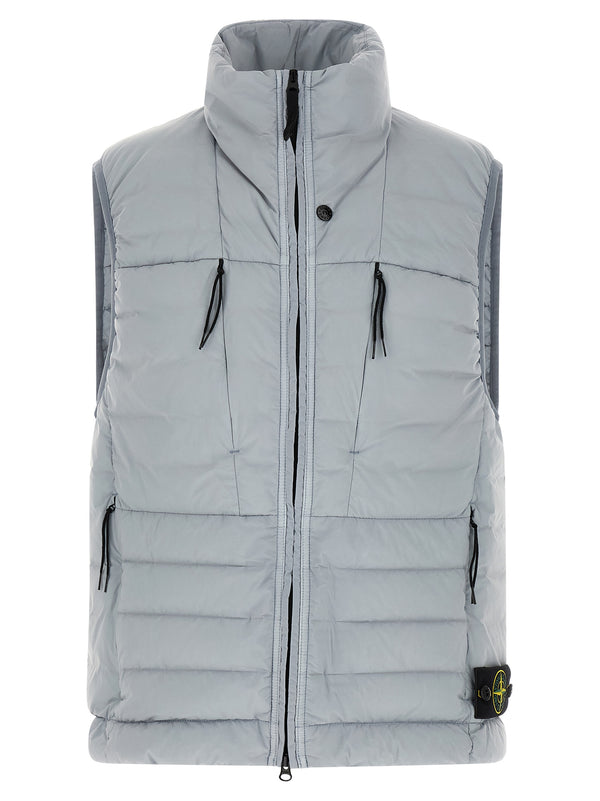 Stone Island 85% polyamide vest in gray