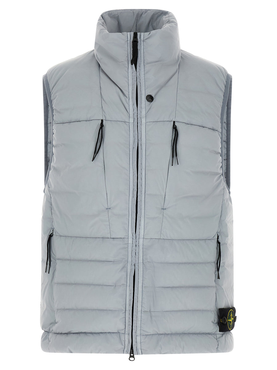 Stone Island 85% polyamide vest in gray