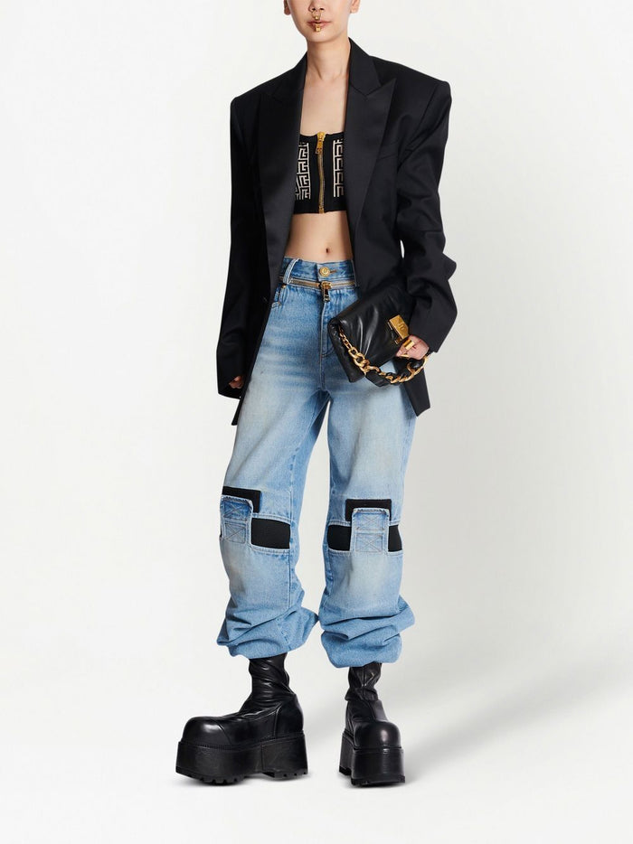 Balmain Top Black Body: Wool