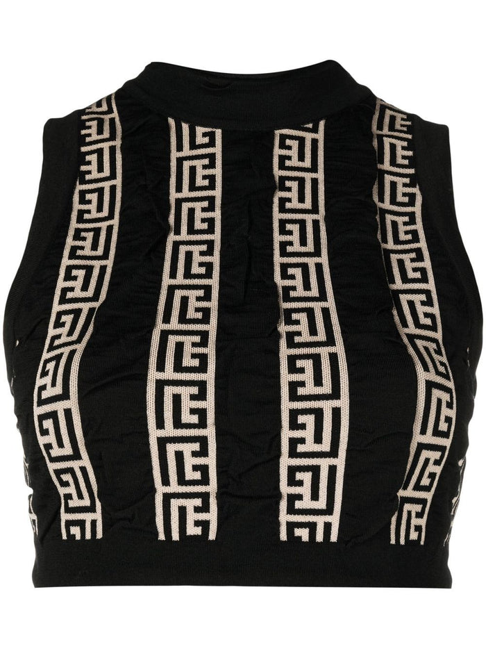 Balmain Top Black Wool