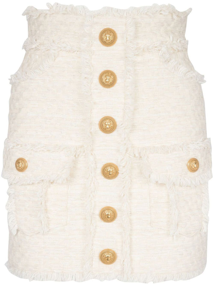 Balmain Skirts White Body: Cotton