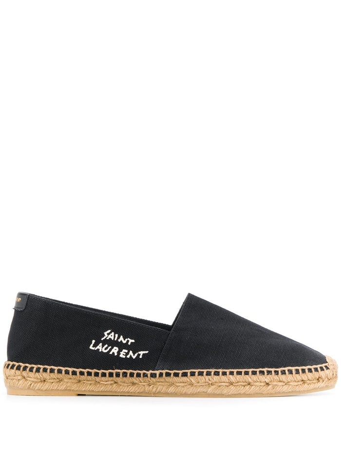 Saint Laurent Flat shoes Black Lining: Raffia