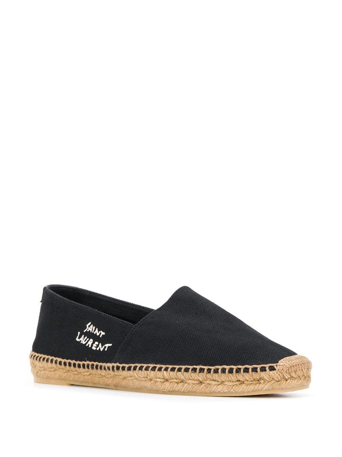 Saint Laurent Flat shoes Black Lining: Raffia