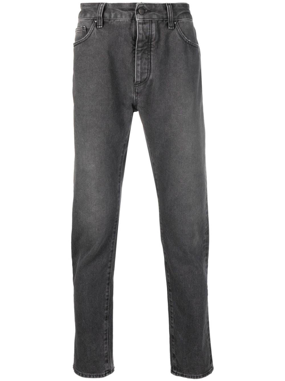 Palm Angels Jeans Black Outer: Leather