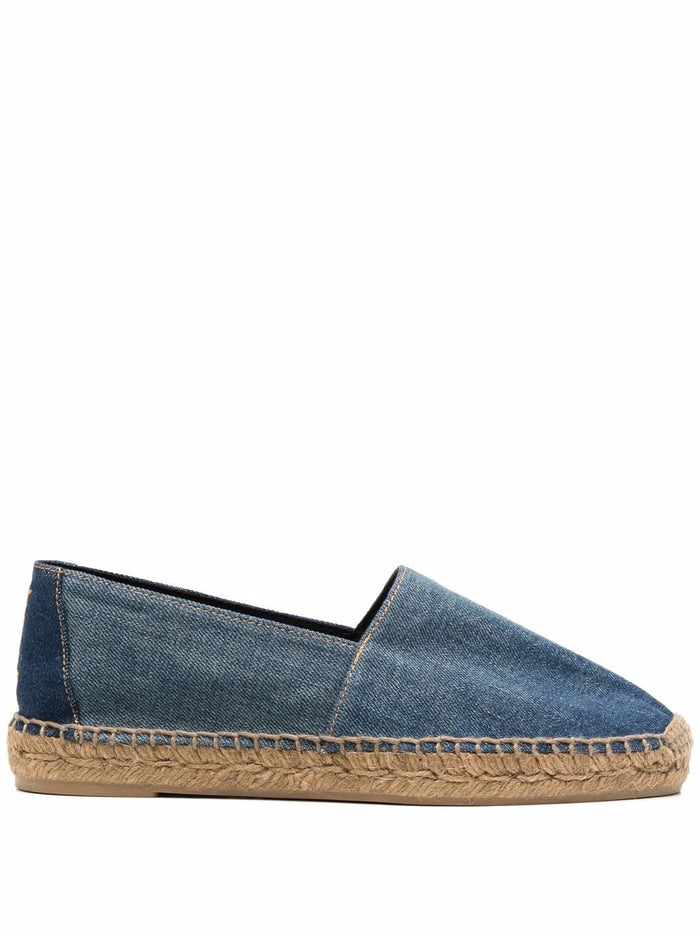 Saint Laurent Flat Shoes Blue Lining: Fabric
