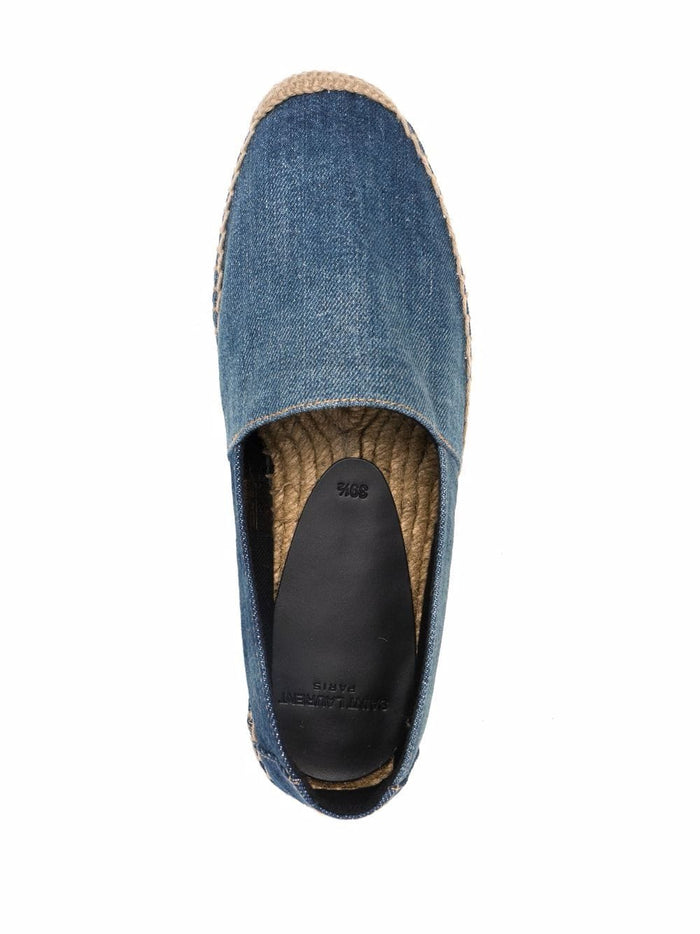Saint Laurent Flat Shoes Blue Lining: Fabric