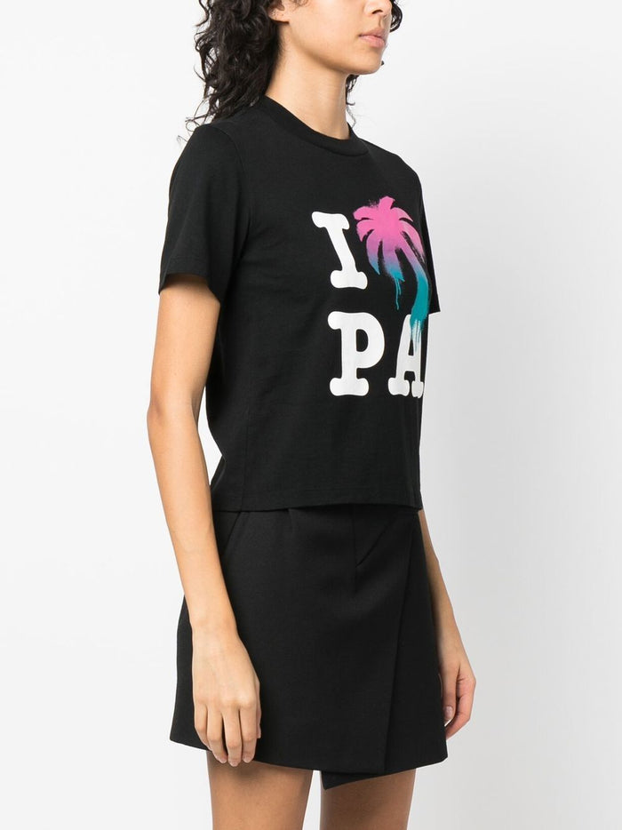 Palm Angels T-Shirts And Polos Black Cotton