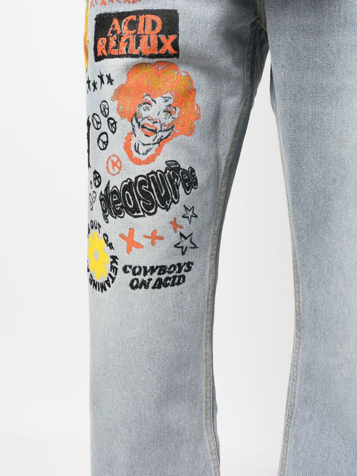 Pleasures Jeans Clear Blue Cotton