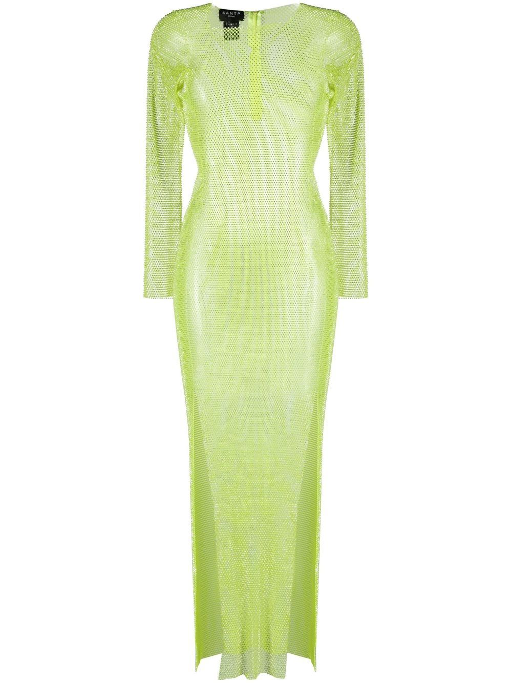 SANTA BRAND Dresses Green Rhinestone