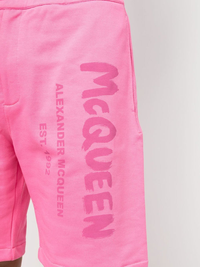 Alexander McQueen Shorts Pink Outer: Cotton Lining