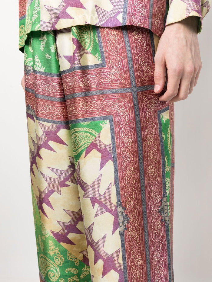 Aries Trousers MultiColour Silk