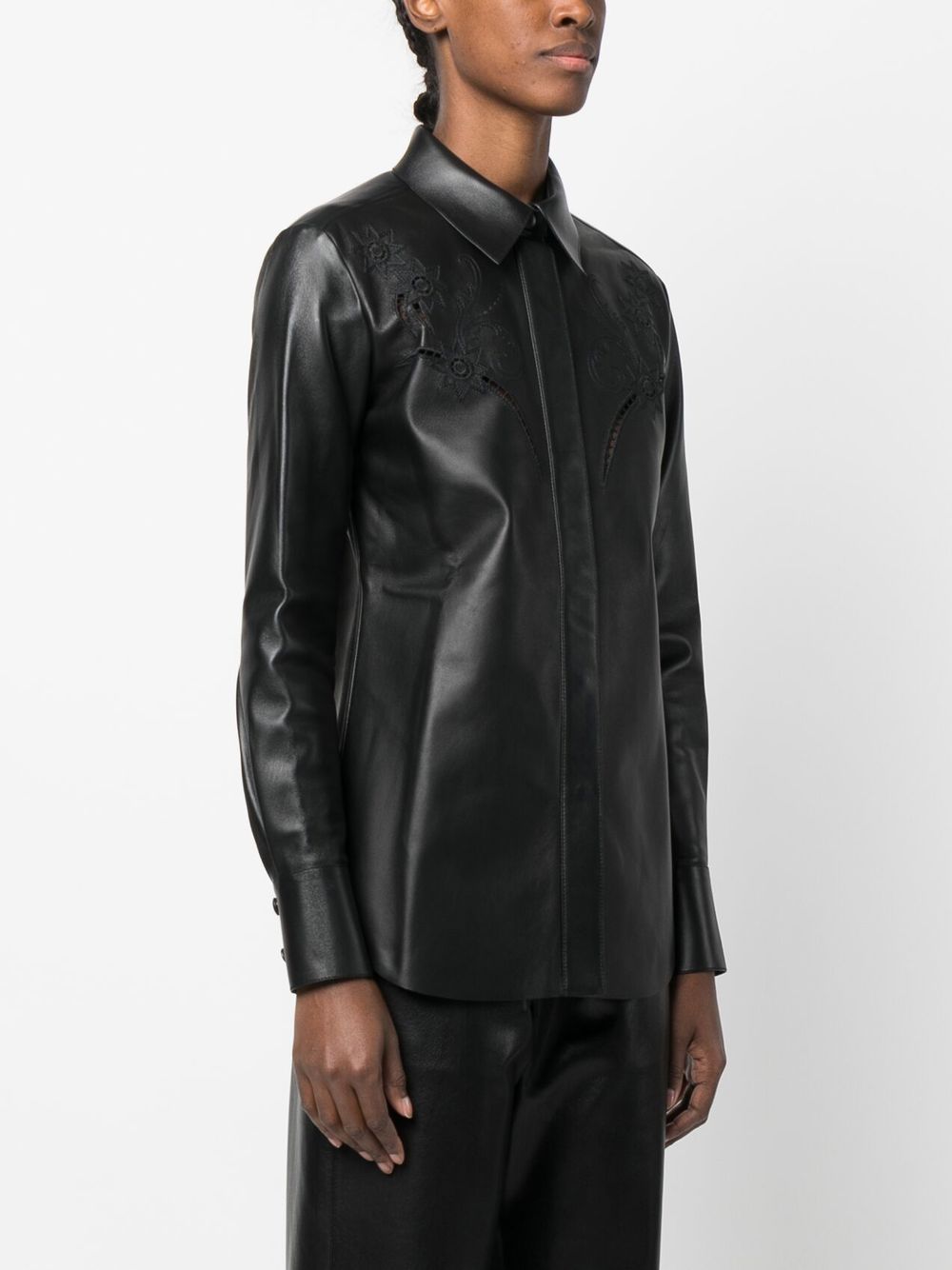 Chloè Shirts Black Lamb Skin