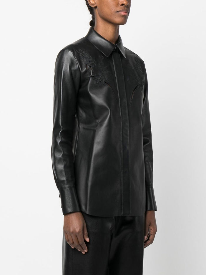 Chloè Shirts Black Lamb Skin