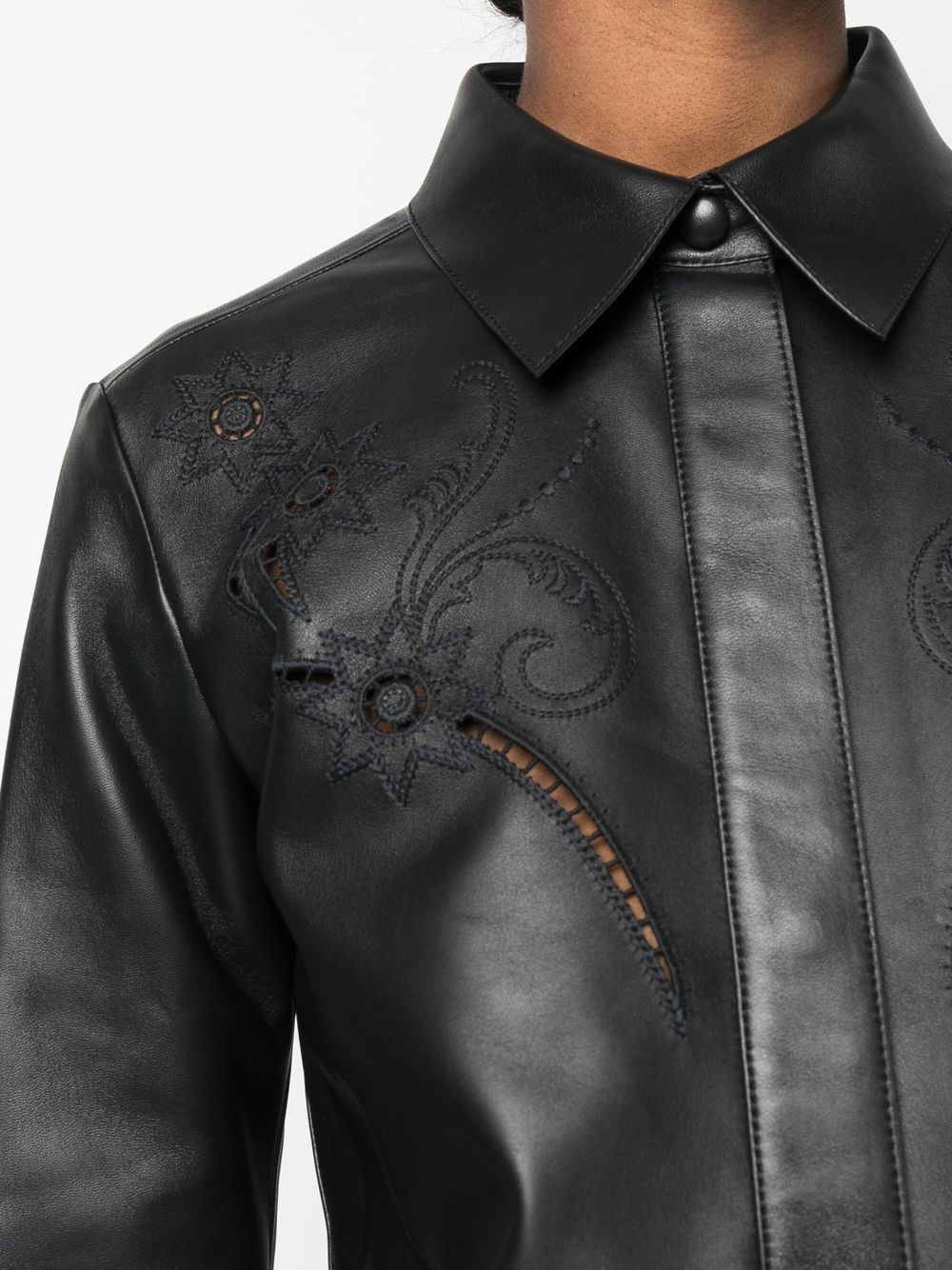 Chloè Shirts Black Lamb Skin