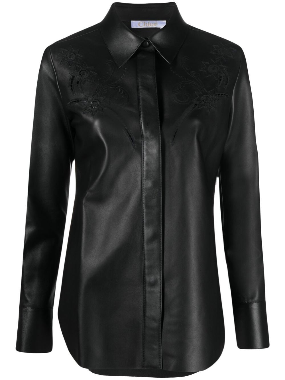 Chloè Shirts Black Lamb Skin