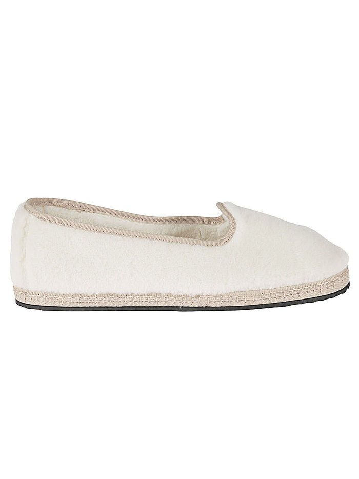 PIEDàTERRE VENEZIA Flat shoes White Upper: Velluto