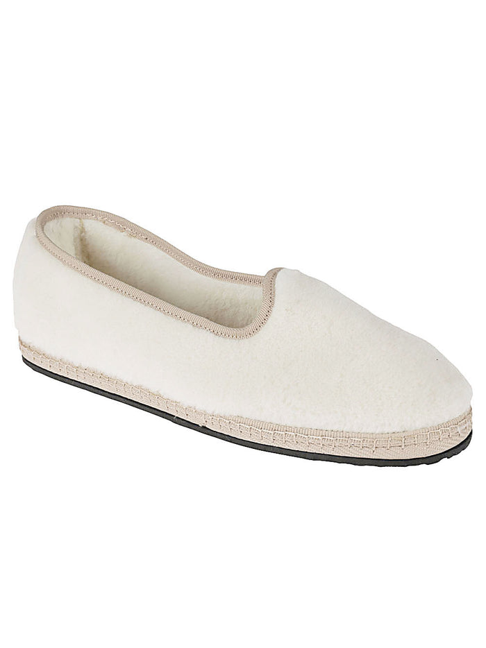 PIEDàTERRE VENEZIA Flat shoes White Upper: Velluto