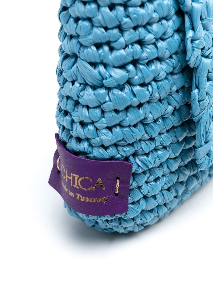 Chica Bags Blue Raffia
