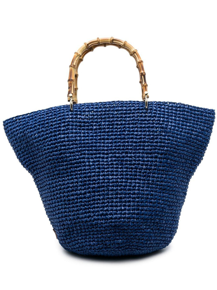 Chica Bags Blue Raffia