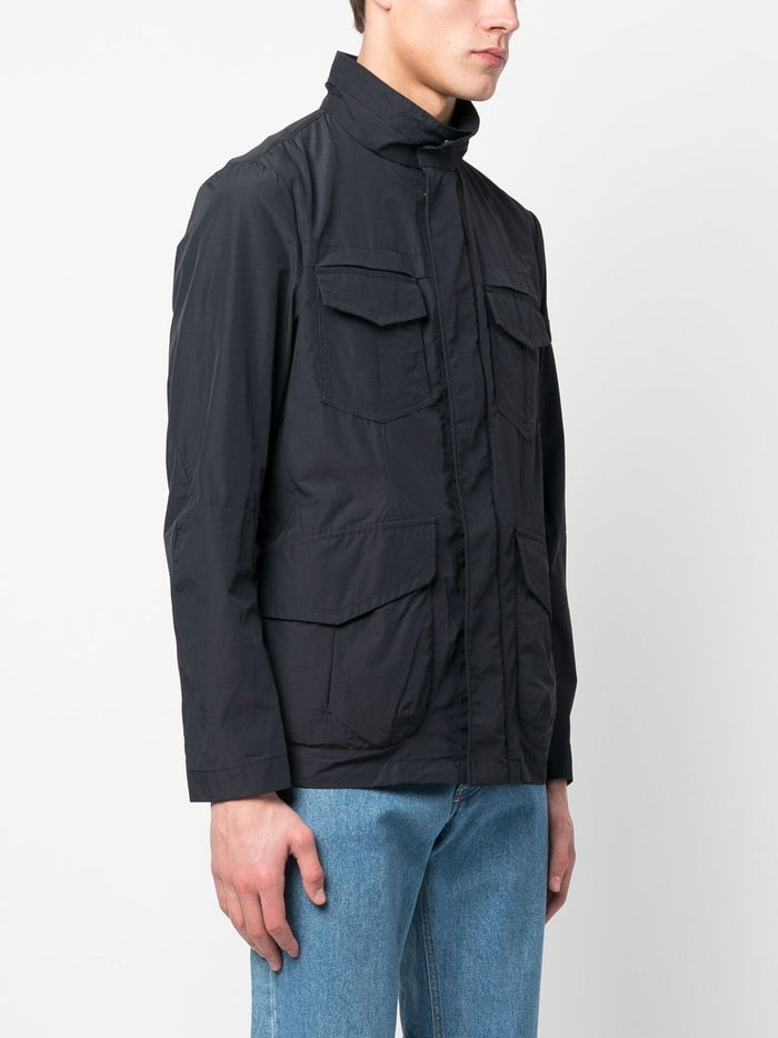 Peuterey Coats Blue Cotton Polyamide