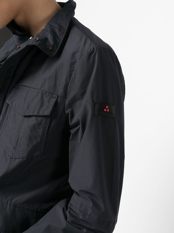 Peuterey Coats Blue Cotton Polyamide