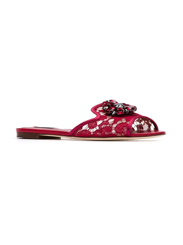 Dolce & Gabbana Sandals Red Outer: Cotton