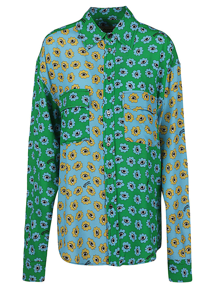 ALESSANDRO ENRIQUEZ Shirts Green Main Material: Viscose