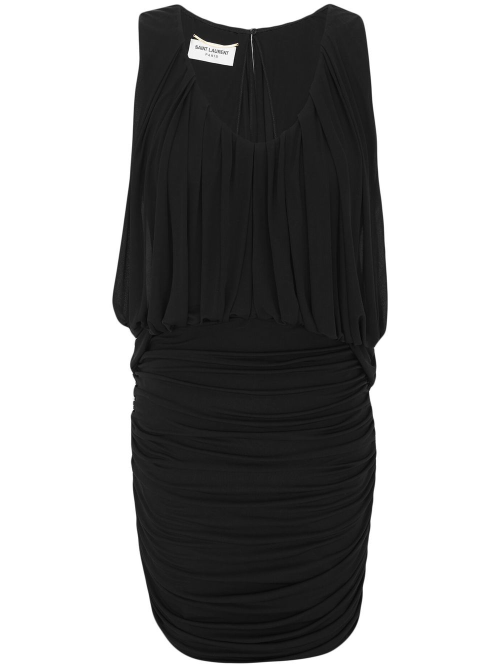 Saint Laurent Dresses Black Cotton Outer: Cupro