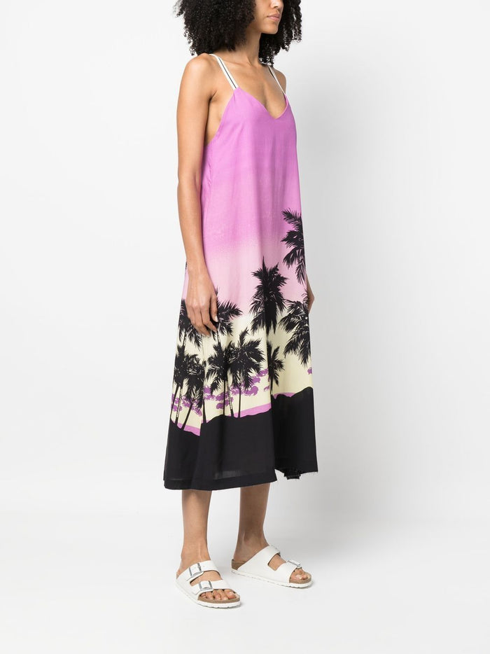 Palm Angels Dresses Purple Trims: Viscose Polyester
