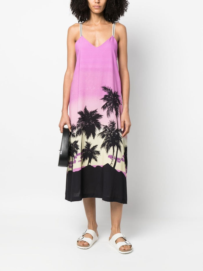 Palm Angels Dresses Purple Trims: Viscose Polyester