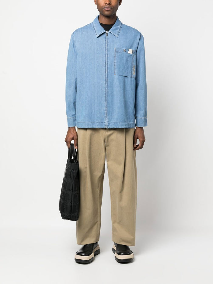 Lanvin Shirts Clear Blue Cotton