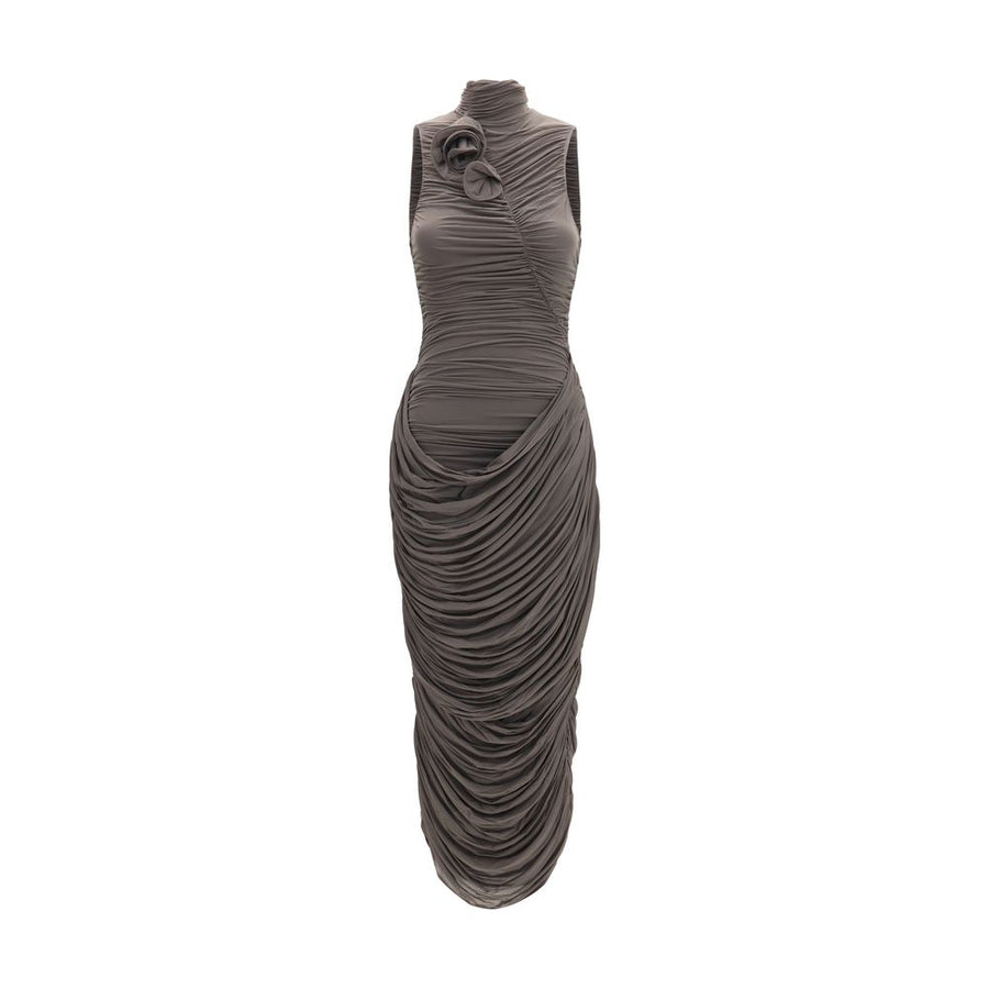 Magda Butrym 92% Cupro 8% Elastane dress in gray