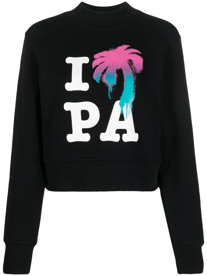 Palm Angels Sweaters Black Organic Cotton